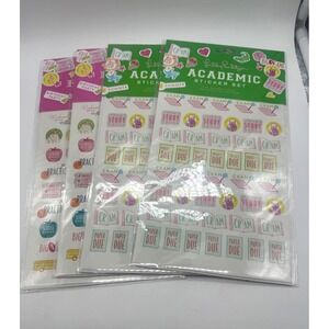 Lilly Pulitzer Planner Sticker Set Lot 4 Academic Family Multi-Color Packs